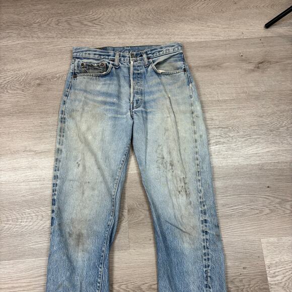 Vintage 80s Levi's 501 Redline Selvedge Denim Straight Leg Jeans 32x34 (30x30) - Picture 2 of 16